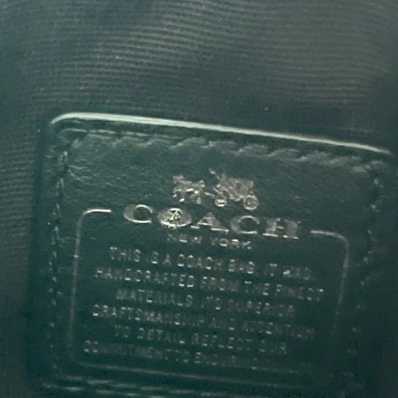 Metallic Cherry Coach Wristlet Wallet with Logo Bag Chain Strap - Picture 6 of 9